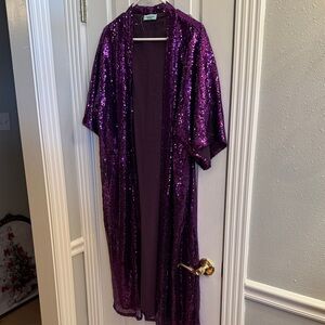 Purple Sequin Kimono